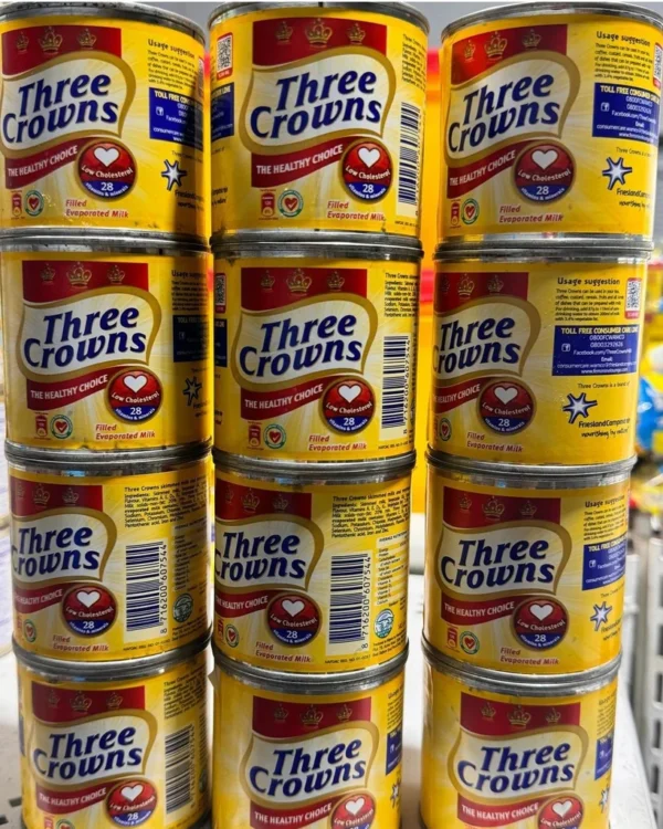 Three Crown Evaporated Milk Tin x12